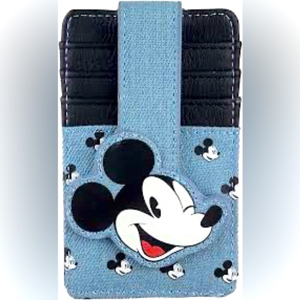 BNWT!✨ Adorable Mickey Mouse Denim Card Holder! 🐭💙